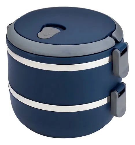 Lunch Box Marmita Dupla Inox 1,4l Com Alça Euro Home Lb1234