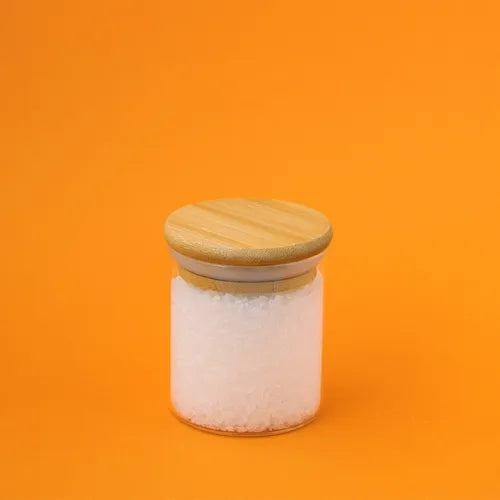 Kit 8 Potes De Vidro Porta Mantimento Tampa De Bambu 200ml
