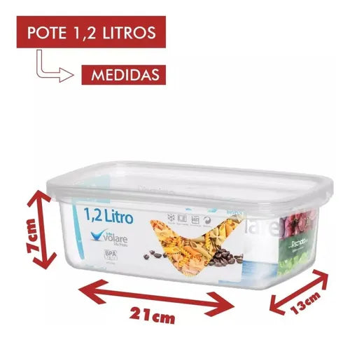 Potes Para Presídio - 2 Potes De 3 Litros E 2 Potes De 1,2l