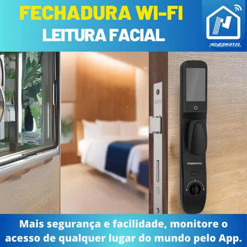 Fechadura Inteligente Leitura Facial Biometria Novadigital