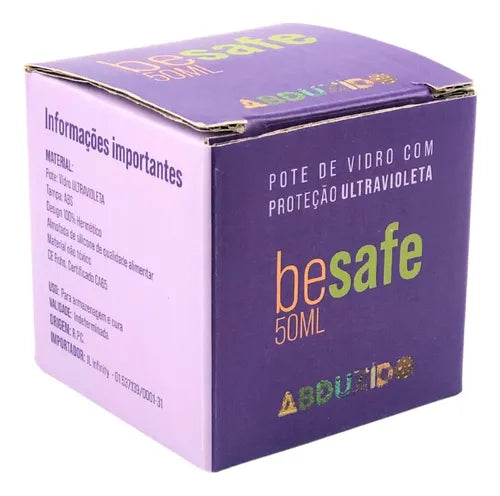 Pote De Vidro Besafe Abduzido 50ml Uv Holder Hermético Top