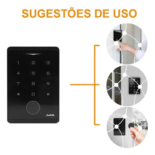 Controle De Acesso Touch Biometria / Senha / Tag Ca1020 Agl