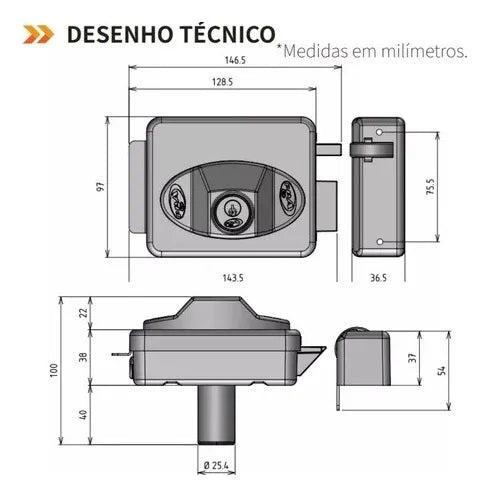 Fechadura Ppa Eletrônica Elétrica Tipo Intelbras Hdl C90 Agl