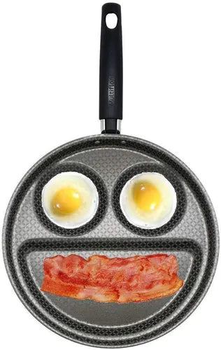 Frigideira Antiaderente Ovo Frito Hamburguer Bacon Breakfast Cor Preto