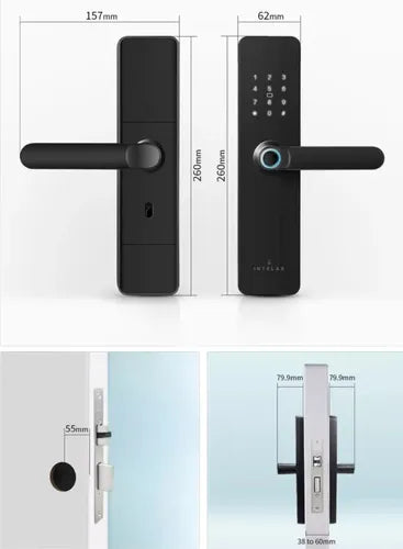 Fechadura Eletronica Digital Porta Biometria Wifi Senha Knup Cor Preto