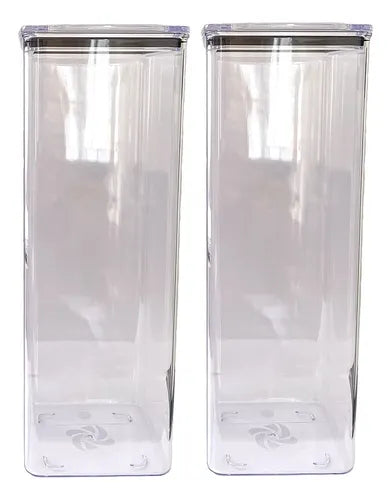 Kit 2 Potes Hermético 2,3litros Armazenar Alimento Organizar