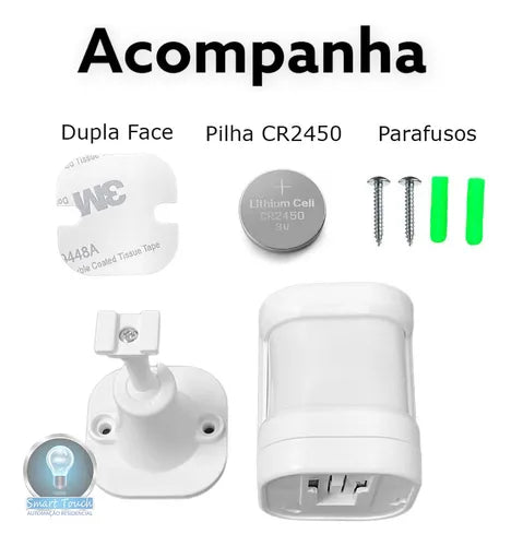 Sensor Presença Movimento Rf433mhz Automação Para Kit Alarme