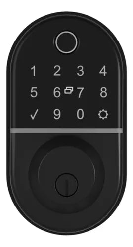 Fechadura Eletrônica Digital Compact Trinco Rolete Com Biometria E Senha Yale