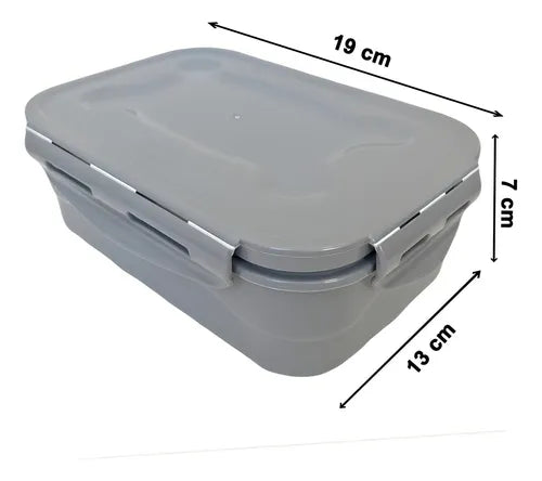 Kit com 2 marmitas 100% hermética com travas não vaza Bpa free cor cinza Lig Brin