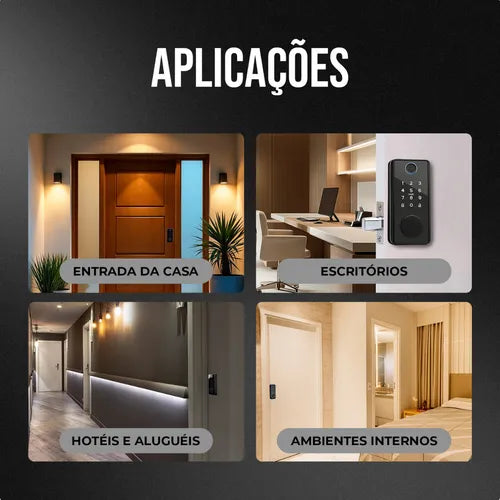 Fechadura Digital Ekaza Wifi Biométrica Sem Maçaneta Senha