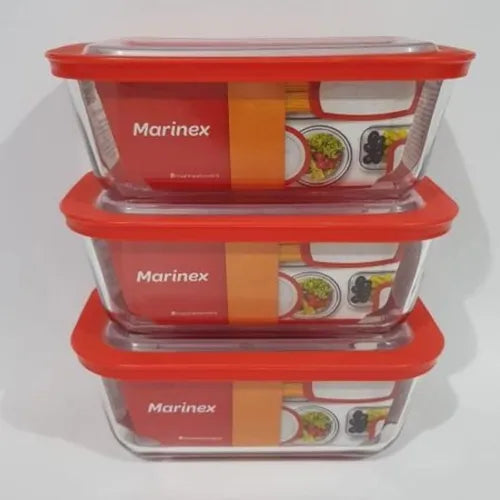 Marmita De Vidro 750ml Com Tampa De Silicone Marinex Cor Transparente
