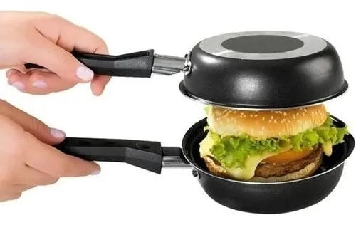 Omeleteira Multiflon Gourmet Dupla Antiaderente 14cm Preta