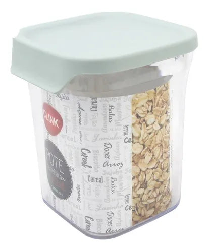 Pote Hermético Quadrado Com Tampa Fácil 900 Ml Clink
