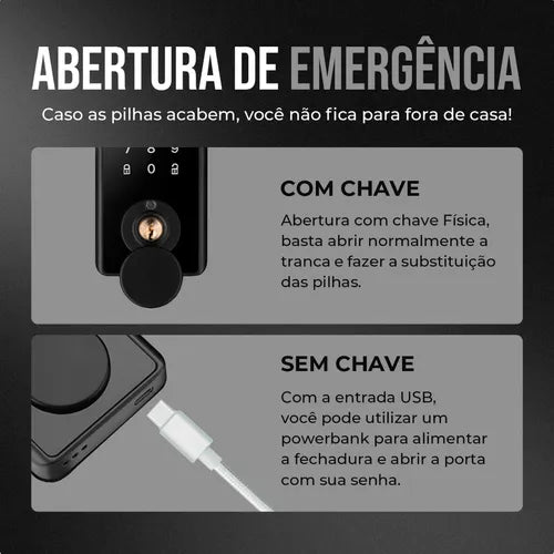 Fechadura Digital Ekaza Wifi Biométrica Sem Maçaneta Senha