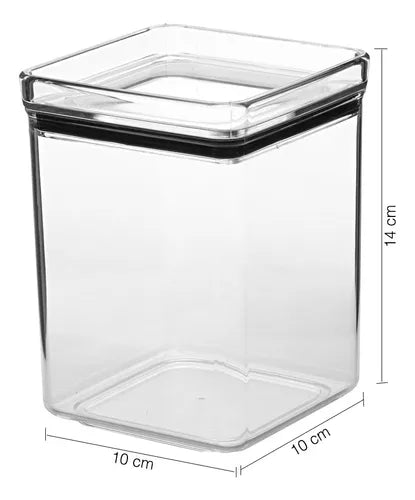 Conjunto 2 Potes Herméticos 1000ml Farinha Açucar Café Nf