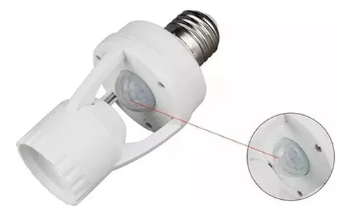 Kit 3 Sensor de Presença Lâmpada com Fotocélula Soquete E27 Luatek LK-6015 Cor Branco