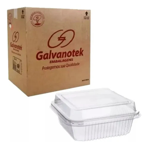 Kit 300 Embalagem Doce Bolo Pote 200ml Quadrado Descartável