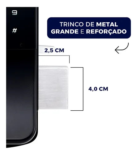 Fechadura Eletrônica Digital Com Puxador Wave Ibratec