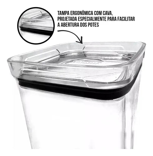 Amobox Potes Herméticos 4 unidades de 1L