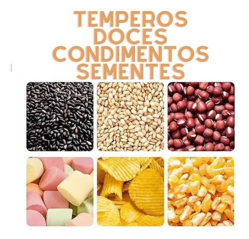 3 Pote Vidro Tampa Bambu E Colher Hermético Quadrado 500ml