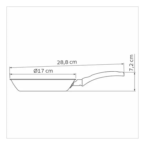 Frigideira Antiaderente 16cm 0,4l Turim Alumínio Tramontina Cor Vermelho
