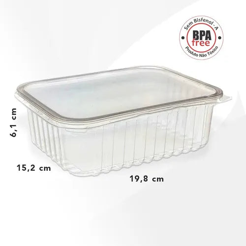 Pote Micro E Freezer 1000ml Prafesta com 24 Uni - Marmita Fitness