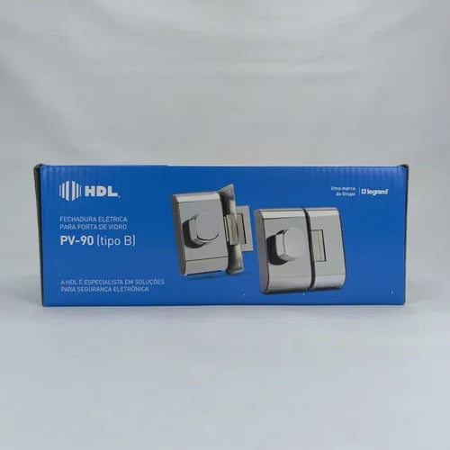 Fechadura Pv90 1r Af B vidro alvenaria abertura P/ Fora 12V inox HDL