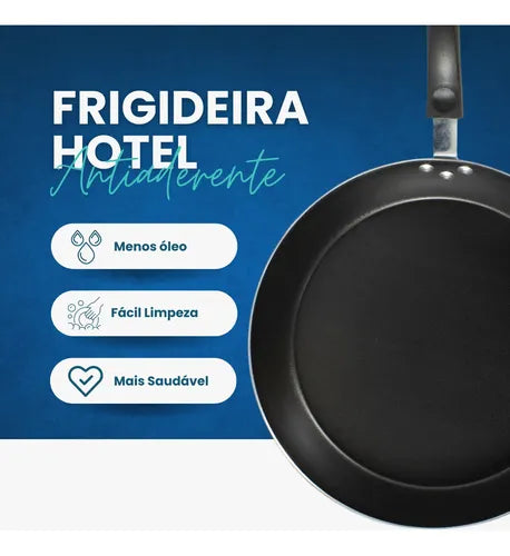Frigideira Antiaderente Grande Hotel Restaurante 30 Alumínio Cor Cinza