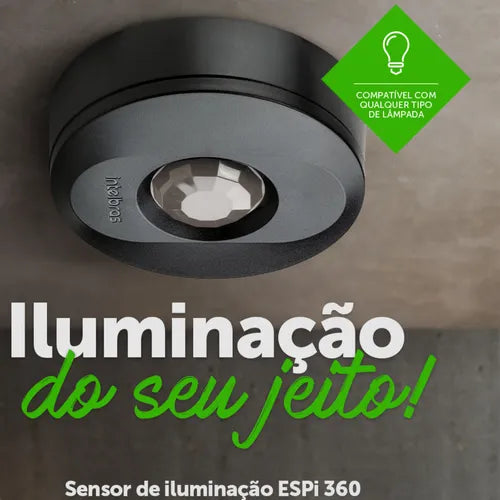 Sensor De Movimento Intelbras Espi 360 Teto Sobrepor Embutir