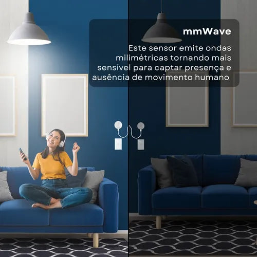 Sensor Presença Humana Radar Inteligente Mmwave Smart Zigbee