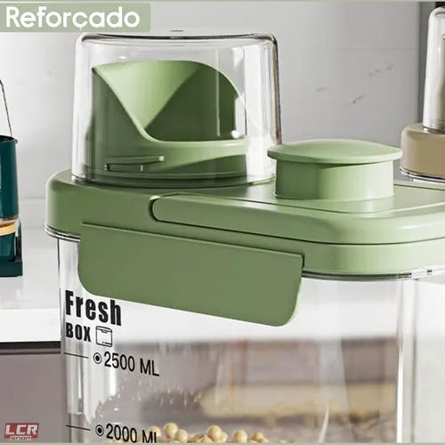 Kit 3 Potes Acrílico Dispenser Multiuso Copo Dosador E Tampa