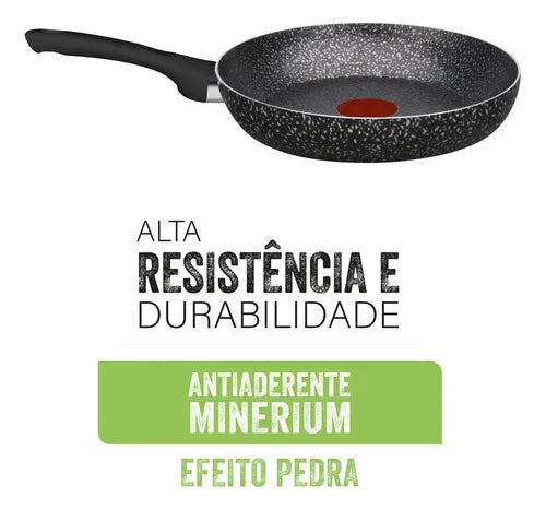 Frigideira Rochedo Stone Pro 24cm Preto