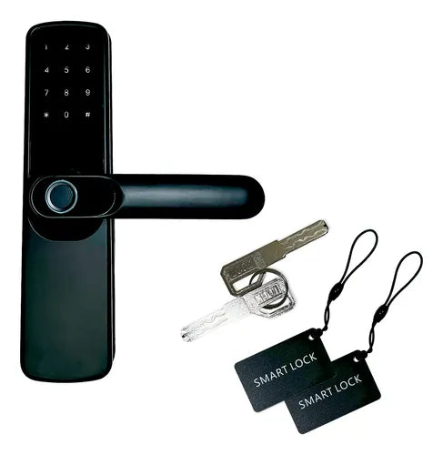 Fechadura Eletronica Digital Porta Biometria Wifi Senha Knup Cor Preto