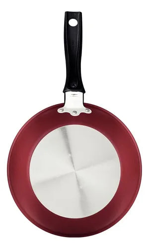 Frigideira Tramontina Turim em Alumínio com Revestimento Interno e Externo em Antiaderente Starflon Max Vermelha 26 cm 1,8 L