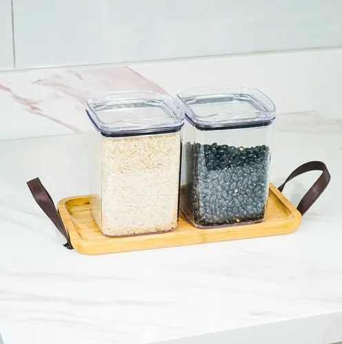 Kit 12 Potes Herméticos Porta Mantimentos Quadrado Cozinha