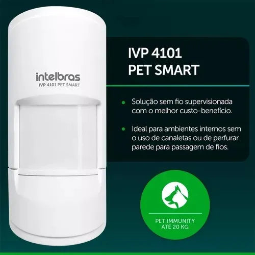 Sensor de movimento anti-animais de estimação Intelbras Wireless IVP4101