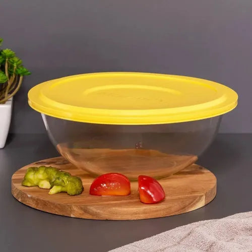 Tigela Pote Vidro Redondo Plus C/ Tp Plastica 3l Marinex