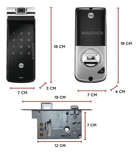Fechadura Eletrônica Biometrica Yale Ydf 40a Rolete Hub Wifi