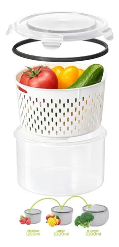 Kit 3 Organizador De Geladeira E Armário Com Tampa Hermética