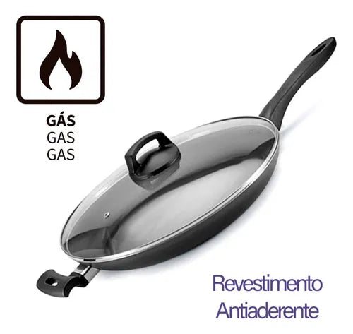 Frigideira Antiaderente 32cm Tampa De Vidro Magnific Panelux