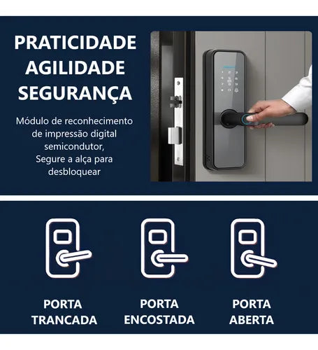 Fechadura Eletrônica Digital Biométrica Senha Proximidade