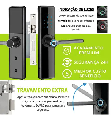 Fechadura Digital Eletronica Biometrica Inteligente Touxh