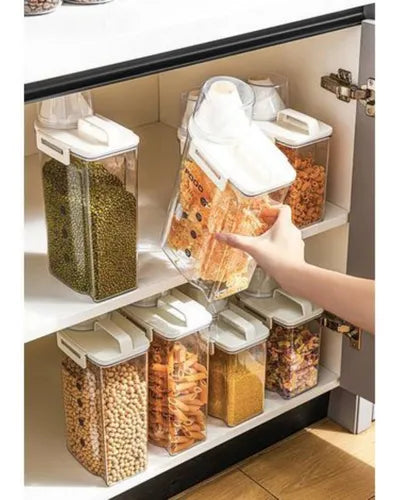 Pote Acrílico Dispenser Retangular 2,5l Com Tampa Lavanderia