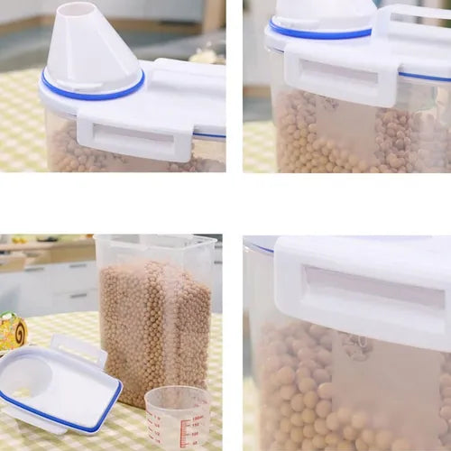 Pote Hermético Armazenamento Copo Dosador Medidor Kit Com 6 Cor Kit 6 Potes Cereais Arroz sabao Multiuso