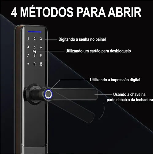 Fechadura Eletrônica Maçaneta Digital Prova D'água Wifi App