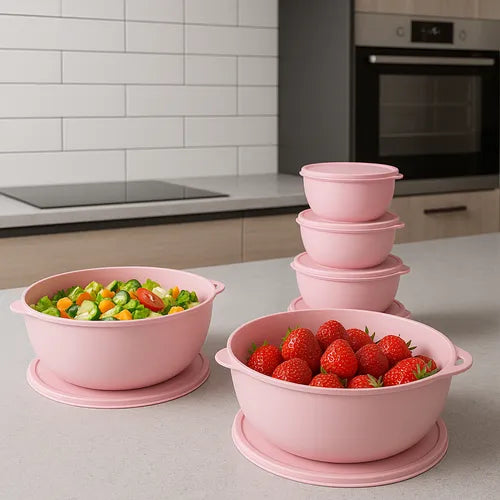 Kit 6 Potes Plastico Redondos Bowl Livre Bpa