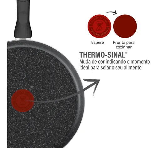 Frigideira Funda Rochedo Stone Pro 24cm