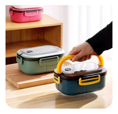 Kit Marmita E Bolsa Térmica Com Divisória Trabalho Fitness