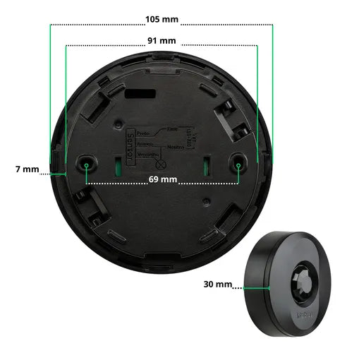Sensor De Movimento Intelbras Espi 360 Teto Sobrepor Embutir
