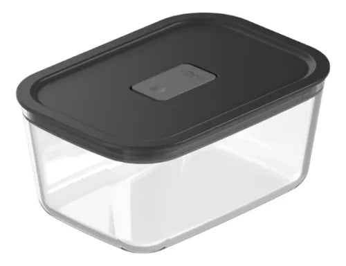 Pote Vidro Hermético Airfryer Micro Forno Freezer 1,2 Litros Cor Black